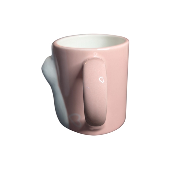 Cat Couple Set of Two Coffee Mugs Kissing Cats Pink and Blue Ceramic Mugs - Picture 5 of 16